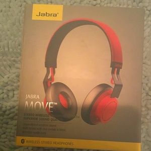 Brand new Jabra Wireless Red headphones and case